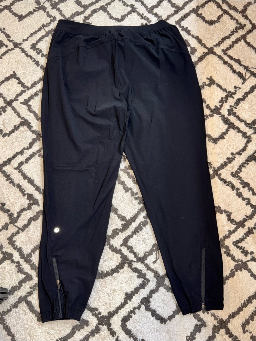 Black Athletic Zip-Hem Pants
